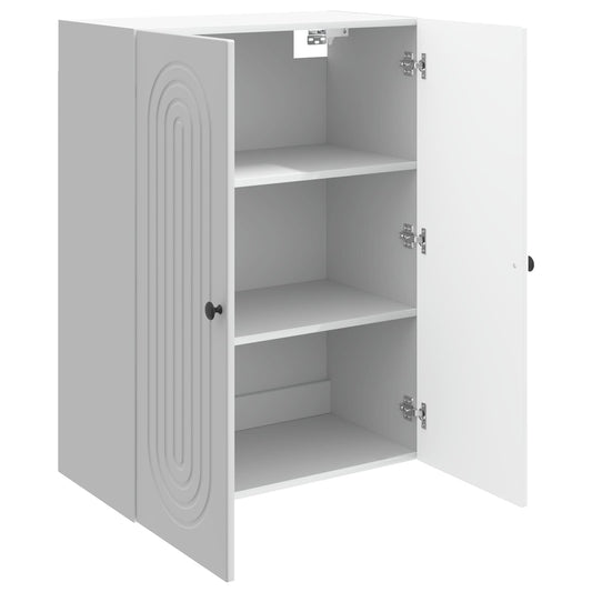 Wall-Mounted Cabinet High Gloss White 66 x 34.5 x 90 cm Wall-Mounted Cabinet High Gloss White 66 x 34.5 x 90 cm