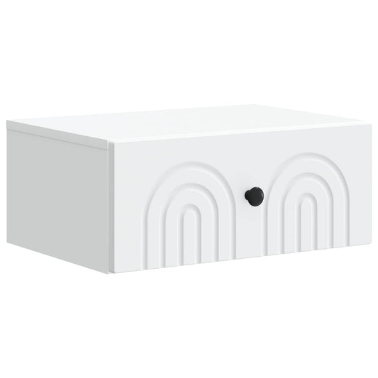 Wall-Mounted Bedside Cabinet White 49 x 34.5 x 20 cm Wall-Mounted Bedside Cabinet White 49 x 34.5 x 20 cm