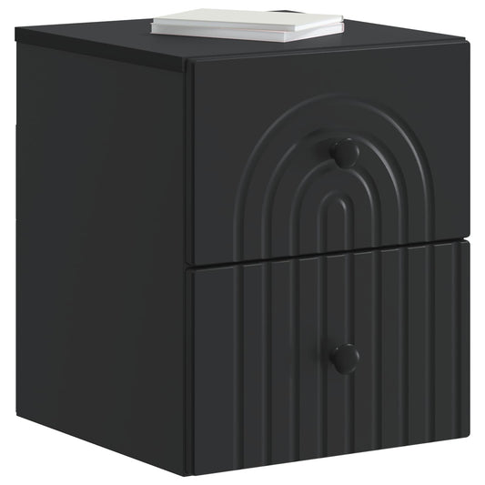 Wall-Mounted Bedside Cabinet Black 33 x 34.5 x 40 cm Wall-Mounted Bedside Cabinet Black 33 x 34.5 x 40 cm