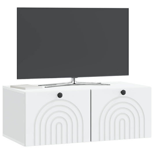 Wall-Mounted TV Cabinet White 78.5 x 41 x 30 cm Engineered Wood Wall-Mounted TV Cabinet White 78.5 x 41 x 30 cm Engineered Wood