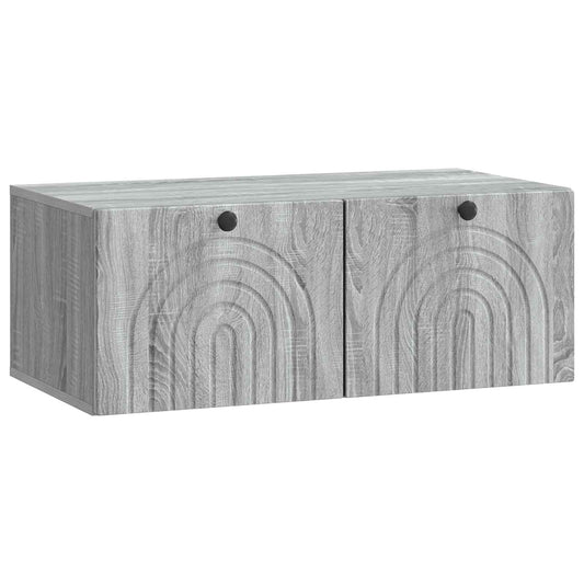Wall-Mounted TV Cabinet Grey Sonoma 78.5 x 41 x 30 cm Wall-Mounted TV Cabinet Grey Sonoma 78.5 x 41 x 30 cm