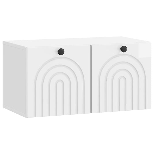 Wall-Mounted TV Cabinet High Gloss White 59.5 x 31 x 30 cm Wall-Mounted TV Cabinet High Gloss White 59.5 x 31 x 30 cm