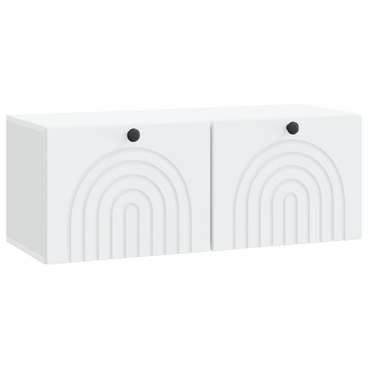 Wall-Mounted TV Cabinet White 78.5 x 31 x 30 cm Engineered Wood Wall-Mounted TV Cabinet White 78.5 x 31 x 30 cm Engineered Wood