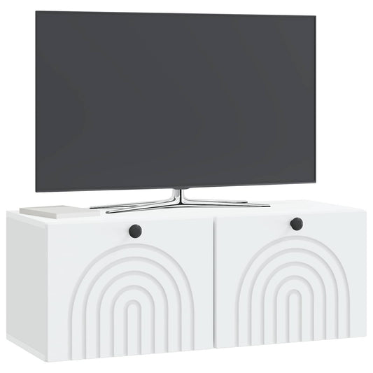 Wall-Mounted TV Cabinet White 78.5 x 31 x 30 cm Engineered Wood Wall-Mounted TV Cabinet White 78.5 x 31 x 30 cm Engineered Wood