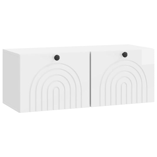 Wall-Mounted TV Cabinet High Gloss White 78.5 x 31 x 30 cm Wall-Mounted TV Cabinet High Gloss White 78.5 x 31 x 30 cm