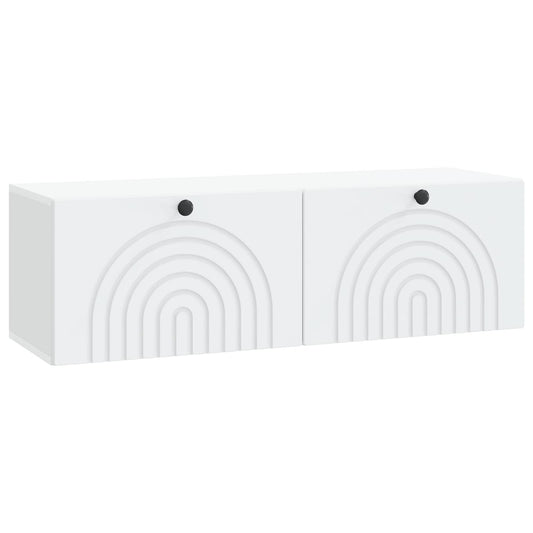 Wall-Mounted TV Cabinet White 98 x 31 x 30 cm Engineered Wood Wall-Mounted TV Cabinet White 98 x 31 x 30 cm Engineered Wood
