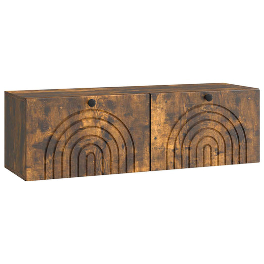 Wall-Mounted TV Cabinet Wall-mounted Smoked Oak 98 x 31 x 30 cm Wall-Mounted TV Cabinet Wall-mounted Smoked Oak 98 x 31 x 30 cm