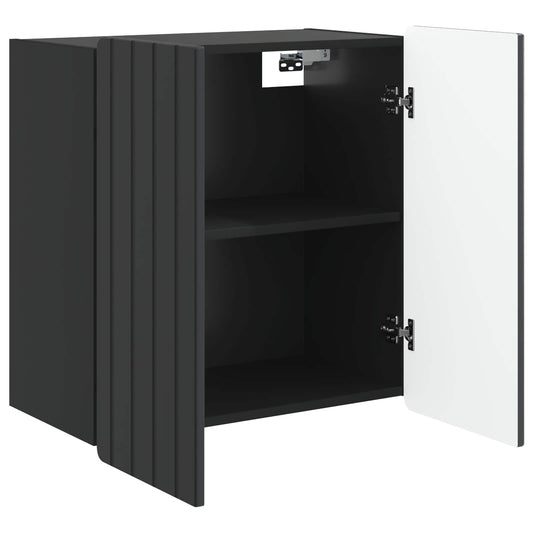 Wall-Mounted Cabinet Black 59 x 31 x 64 cm Engineered Wood Wall-Mounted Cabinet Black 59 x 31 x 64 cm Engineered Wood
