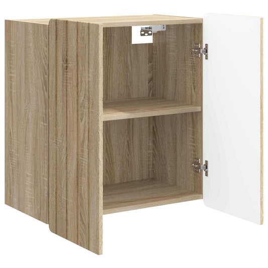 Wall-Mounted Cabinet Sonoma Oak 59 x 31 x 64 cm Engineered Wood Wall-Mounted Cabinet Sonoma Oak 59 x 31 x 64 cm Engineered Wood