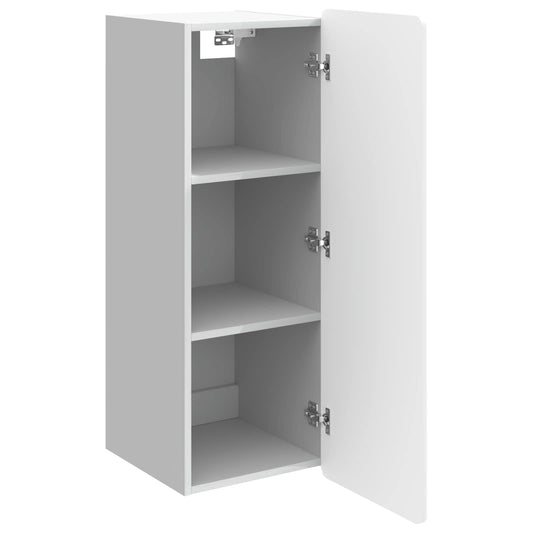 Wall-Mounted Cabinet High Gloss White 33 x 34.5 x 94 cm Wall-Mounted Cabinet High Gloss White 33 x 34.5 x 94 cm