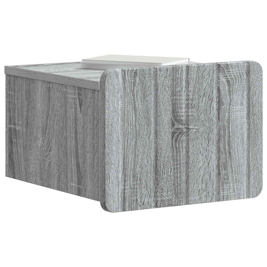 Wall-Mounted Bedside Cabinet 2 pcs Grey Sonoma Engineered Wood Wall-Mounted Bedside Cabinet 2 pcs Grey Sonoma Engineered Wood