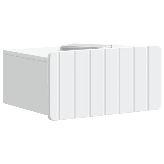 Wall-Mounted Bedside Cabinet White 49 x 34.5 x 24 cm Wall-Mounted Bedside Cabinet White 49 x 34.5 x 24 cm