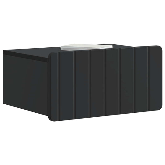 Wall-Mounted Bedside Cabinet 2 pcs Black 49 x 34.5 x 24 cm Wall-Mounted Bedside Cabinet 2 pcs Black 49 x 34.5 x 24 cm