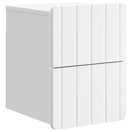 Wall-Mounted Bedside Cabinet White 33 x 34.5 x 43 cm Wall-Mounted Bedside Cabinet White 33 x 34.5 x 43 cm