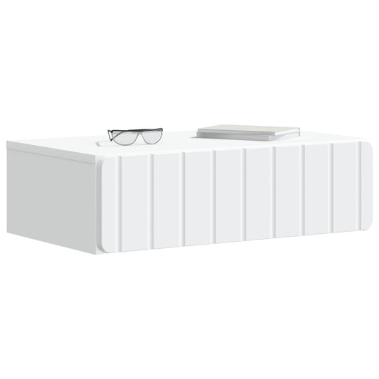 Wall-Mounted Side Table White 59 x 34.5 x 17 cm Engineered Wood Wall-Mounted Side Table White 59 x 34.5 x 17 cm Engineered Wood