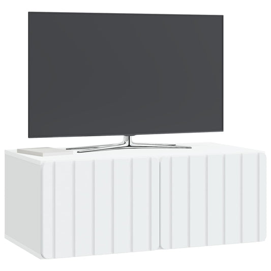 Wall-Mounted TV Cabinet White 78.5 x 41 x 30 cm Engineered Wood Wall-Mounted TV Cabinet White 78.5 x 41 x 30 cm Engineered Wood