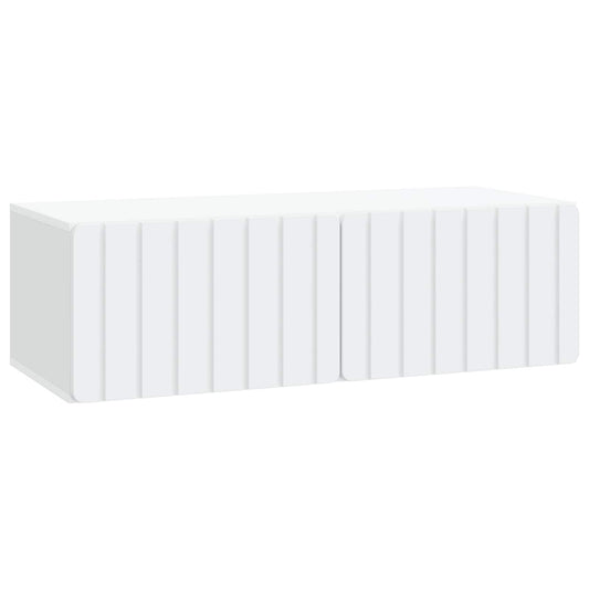 Wall-Mounted TV Cabinet White 98 x 41 x 30 cm Engineered Wood Wall-Mounted TV Cabinet White 98 x 41 x 30 cm Engineered Wood