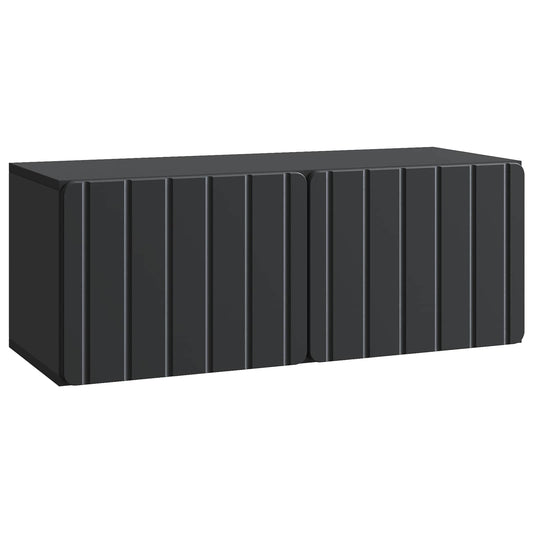 Wall-Mounted TV Cabinet Black 78.5 x 31 x 30 cm Engineered Wood Wall-Mounted TV Cabinet Black 78.5 x 31 x 30 cm Engineered Wood