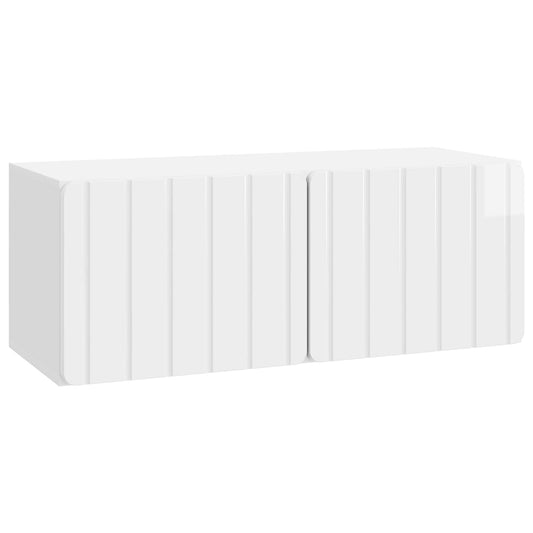 Wall-Mounted TV Cabinet High Gloss White 78.5 x 31 x 30 cm Wall-Mounted TV Cabinet High Gloss White 78.5 x 31 x 30 cm