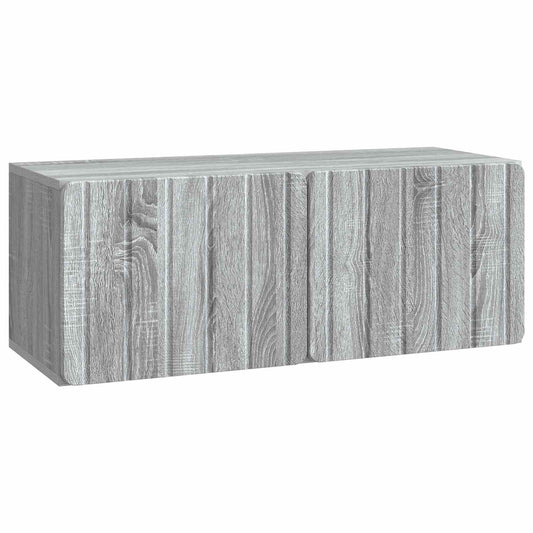 Wall-Mounted TV Cabinet Grey Sonoma 78.5 x 31 x 30 cm Wall-Mounted TV Cabinet Grey Sonoma 78.5 x 31 x 30 cm