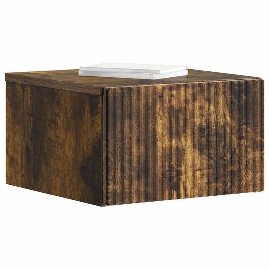 Wall-Mounted Bedside Cabinet Smoked Oak 33 x 34.5 x 20 cm Wall-Mounted Bedside Cabinet Smoked Oak 33 x 34.5 x 20 cm