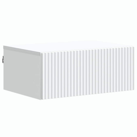 Wall-Mounted Bedside Cabinet White 49 x 34.5 x 20 cm Wall-Mounted Bedside Cabinet White 49 x 34.5 x 20 cm