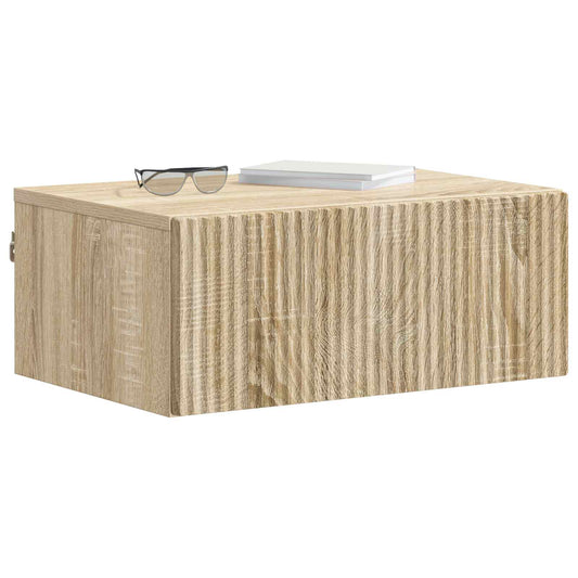 Wall-Mounted Bedside Cabinet Sonoma Oak 49 x 34.5 x 20 cm Wall-Mounted Bedside Cabinet Sonoma Oak 49 x 34.5 x 20 cm
