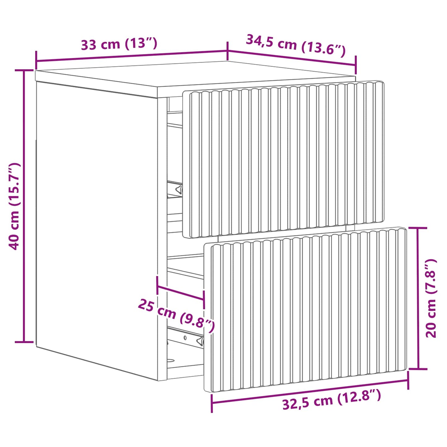 Wall-Mounted Bedside Cabinet 2 pcs Grey Sonoma Engineered Wood