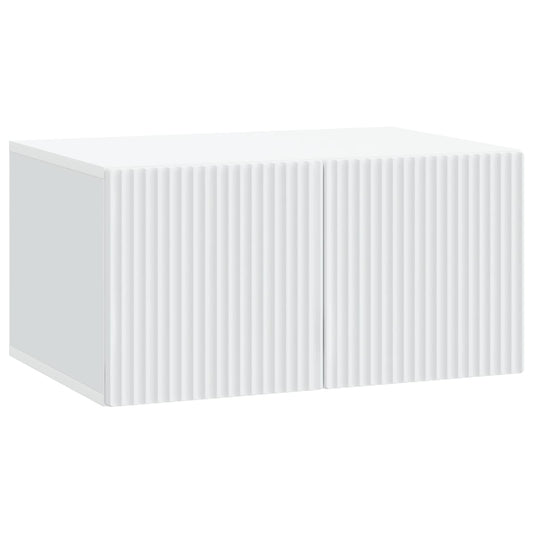 Wall-Mounted TV Cabinet White 59.5 x 41 x 30 cm Engineered Wood Wall-Mounted TV Cabinet White 59.5 x 41 x 30 cm Engineered Wood