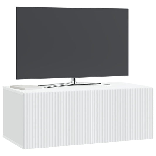 Wall-Mounted TV Cabinet White 78.5 x 41 x 30 cm Engineered Wood Wall-Mounted TV Cabinet White 78.5 x 41 x 30 cm Engineered Wood