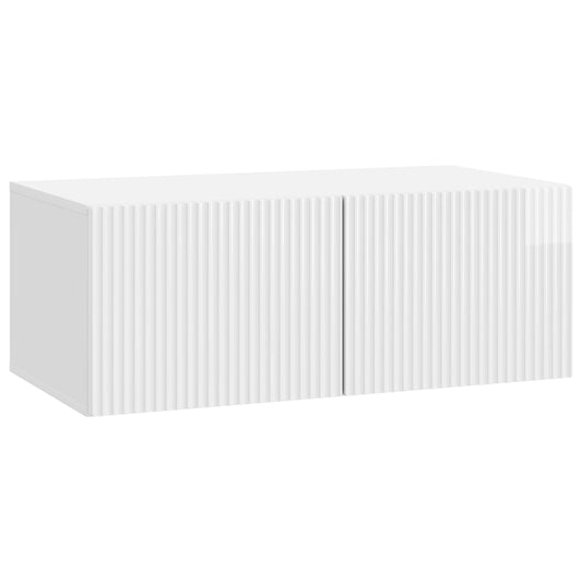 Wall-Mounted TV Cabinet High Gloss White 78.5 x 41 x 30 cm Wall-Mounted TV Cabinet High Gloss White 78.5 x 41 x 30 cm