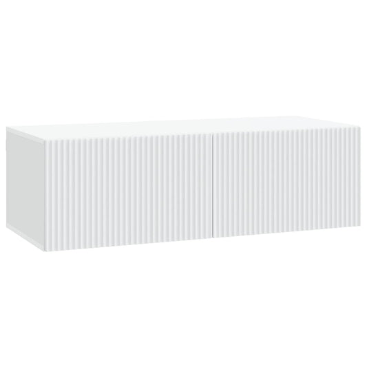 Wall-Mounted TV Cabinet White 98 x 41 x 30 cm Engineered Wood Wall-Mounted TV Cabinet White 98 x 41 x 30 cm Engineered Wood
