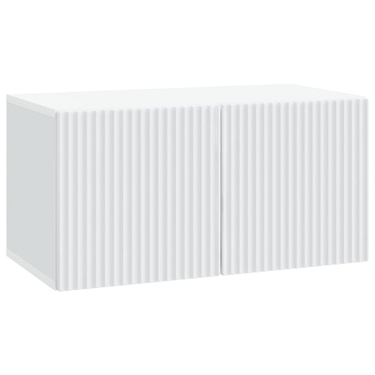 Wall-Mounted TV Cabinet White 59.5 x 31 x 30 cm Engineered Wood Wall-Mounted TV Cabinet White 59.5 x 31 x 30 cm Engineered Wood