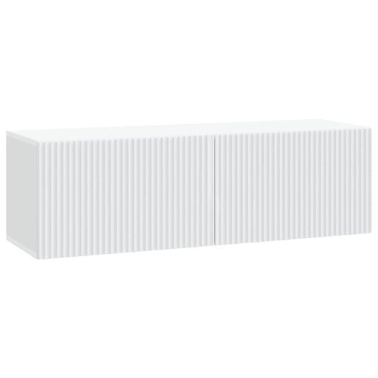 Wall-Mounted TV Cabinet White 98 x 31 x 30 cm Engineered Wood Wall-Mounted TV Cabinet White 98 x 31 x 30 cm Engineered Wood