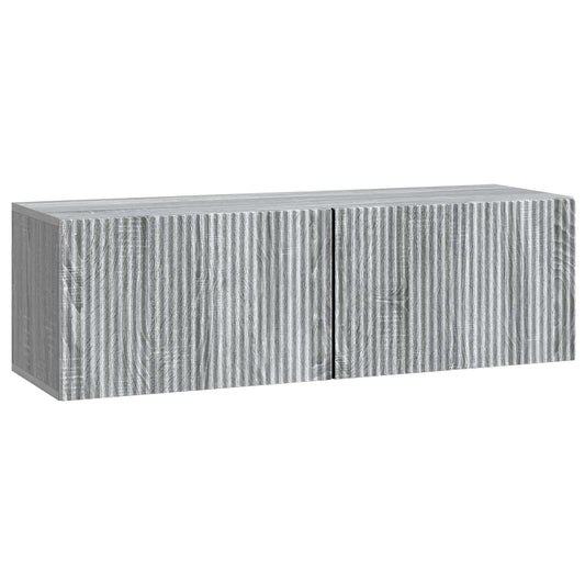Wall-Mounted TV Cabinet Grey Sonoma 98 x 31 x 30 cm Wall-Mounted TV Cabinet Grey Sonoma 98 x 31 x 30 cm