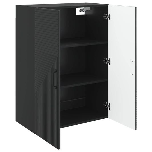 Wall-Mounted Cabinet Black 66 x 34.5 x 90 cm Engineered Wood Wall-Mounted Cabinet Black 66 x 34.5 x 90 cm Engineered Wood