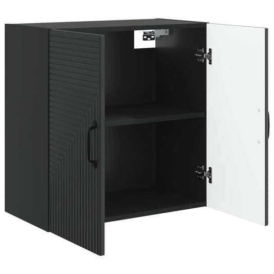 Wall-Mounted Cabinet Black 59 x 31 x 60 cm Engineered Wood Wall-Mounted Cabinet Black 59 x 31 x 60 cm Engineered Wood