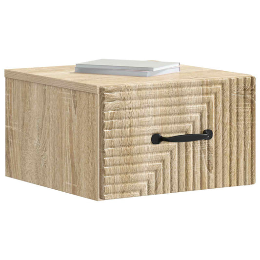 Wall-Mounted Bedside Cabinet Sonoma Oak 34.5 x 33 x 20 cm Wall-Mounted Bedside Cabinet Sonoma Oak 34.5 x 33 x 20 cm