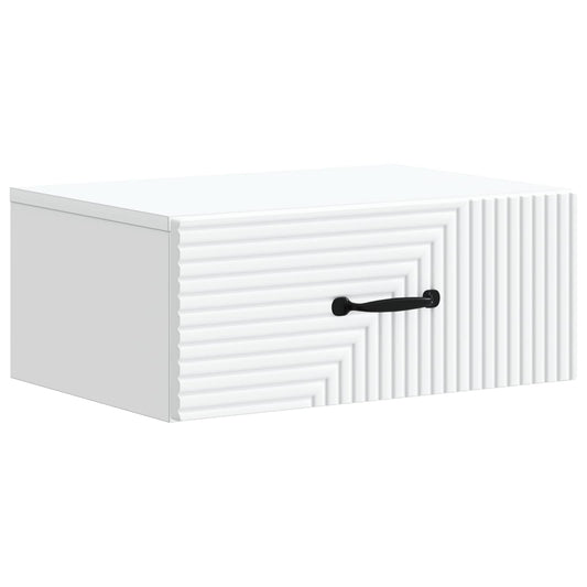 Wall-Mounted Bedside Cabinet White 49 x 34.5 x 20 cm Wall-Mounted Bedside Cabinet White 49 x 34.5 x 20 cm