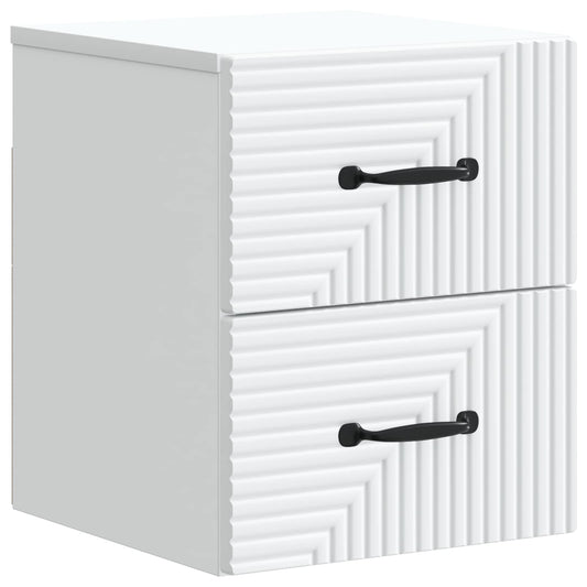 Wall-Mounted Bedside Cabinet White 34.5 x 33 x 40 cm Wall-Mounted Bedside Cabinet White 34.5 x 33 x 40 cm