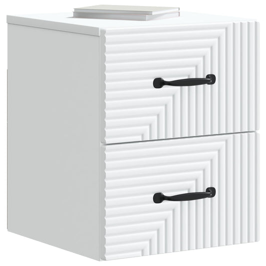 Wall-Mounted Bedside Cabinet 2 pcs White 34.5 x 33 x 40 cm Wall-Mounted Bedside Cabinet 2 pcs White 34.5 x 33 x 40 cm