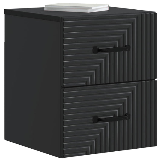 Wall-Mounted Bedside Cabinet Black 34.5 x 33 x 40 cm Wall-Mounted Bedside Cabinet Black 34.5 x 33 x 40 cm