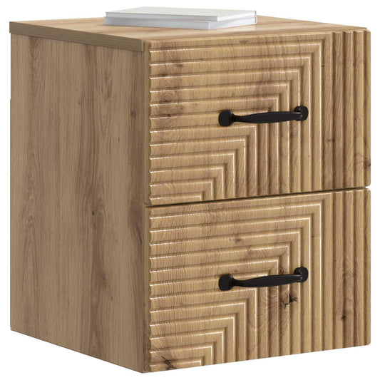 Wall-Mounted Bedside Cabinet 2 pcs Artisan Oak Engineered Wood Wall-Mounted Bedside Cabinet 2 pcs Artisan Oak Engineered Wood