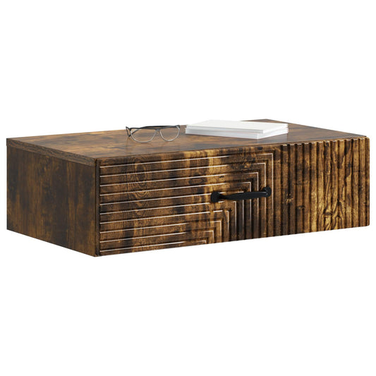 Wall-Mounted Side Table Smoked Oak 59 x 34.5 x 17 cm Wall-Mounted Side Table Smoked Oak 59 x 34.5 x 17 cm