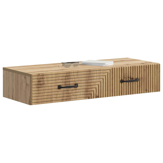 Wall-Mounted Side Table Artisan Oak 87.5 x 34.5 x 17 cm Wall-Mounted Side Table Artisan Oak 87.5 x 34.5 x 17 cm