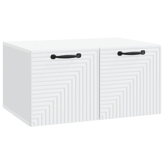 Wall-Mounted TV Cabinet White 59.5 x 41 x 30 cm Engineered Wood Wall-Mounted TV Cabinet White 59.5 x 41 x 30 cm Engineered Wood