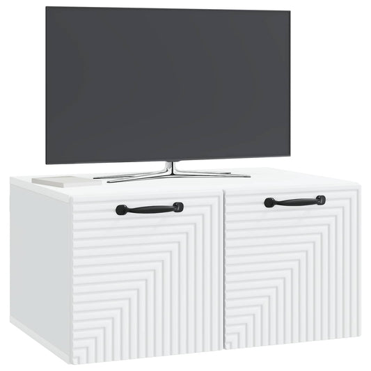 Wall-Mounted TV Cabinet White 59.5 x 41 x 30 cm Engineered Wood Wall-Mounted TV Cabinet White 59.5 x 41 x 30 cm Engineered Wood