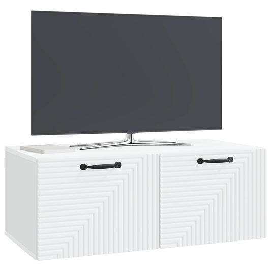 Wall-Mounted TV Cabinet White 78.5 x 41 x 30 cm Engineered Wood Wall-Mounted TV Cabinet White 78.5 x 41 x 30 cm Engineered Wood