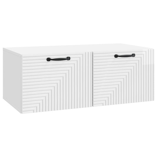 Wall-Mounted TV Cabinet High Gloss White 78.5 x 41 x 30 cm Wall-Mounted TV Cabinet High Gloss White 78.5 x 41 x 30 cm