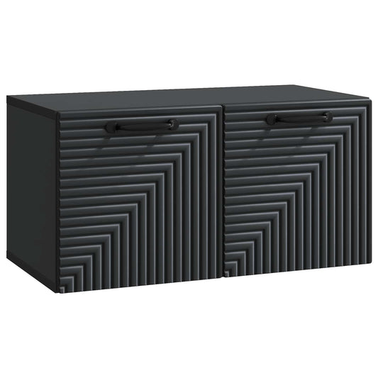 Wall-Mounted TV Cabinet Black 59.5 x 31 x 30 cm Engineered Wood Wall-Mounted TV Cabinet Black 59.5 x 31 x 30 cm Engineered Wood